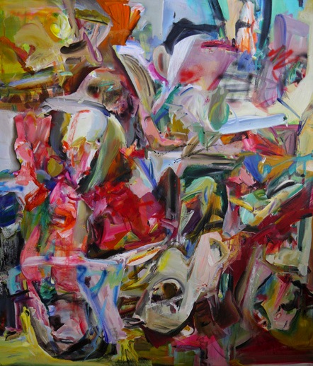 [Image: Haeri Yoo 'Failing Eye' (2010)  acrylic, spray paint on canvas 84 x 72 in.]