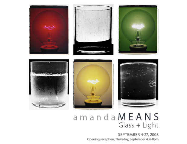 poster for Amanda Means "Glass+Light"