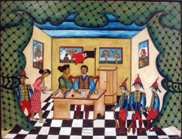 poster for "Haitian Painting 1945-1985" Exhitibition 