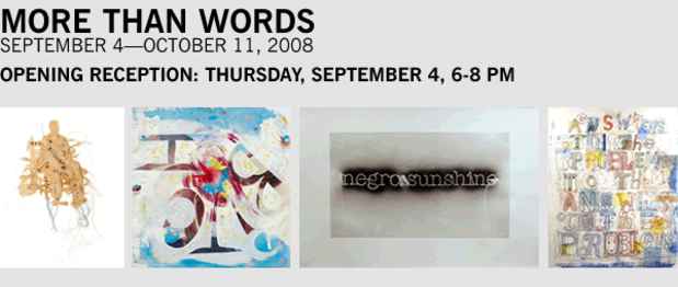 poster for "More Than Words" Exhibition