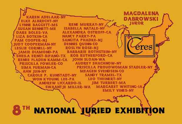 poster for "Eight National Juried" Exhibition 