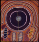 poster for "Icons of the Desert: Early Aboriginal Paintings from Papunya" Exhibition