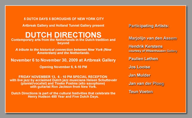 poster for "Dutch Directions" Exhibition