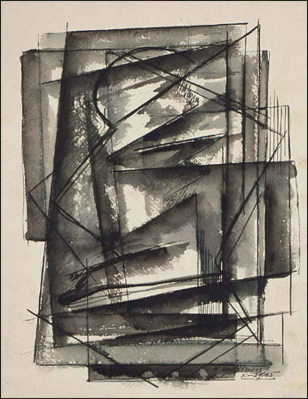 poster for Norman Lewis "Abstract Expressionist Drawings, 1945-1978"