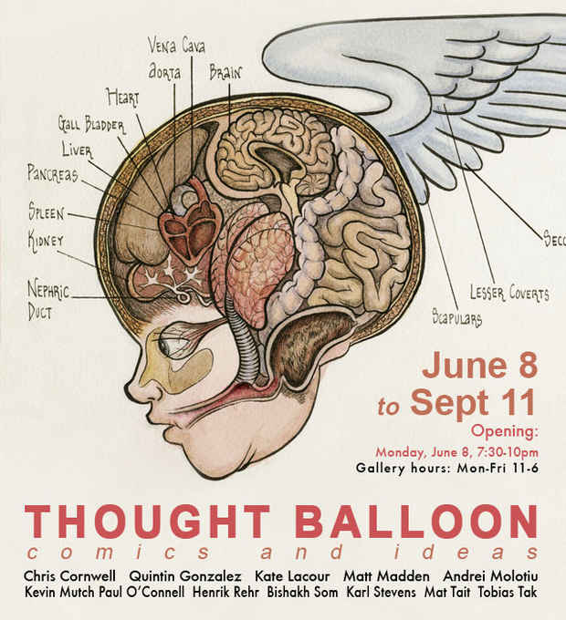 poster for "Thought Balloon: comics and ideas" Exhibition