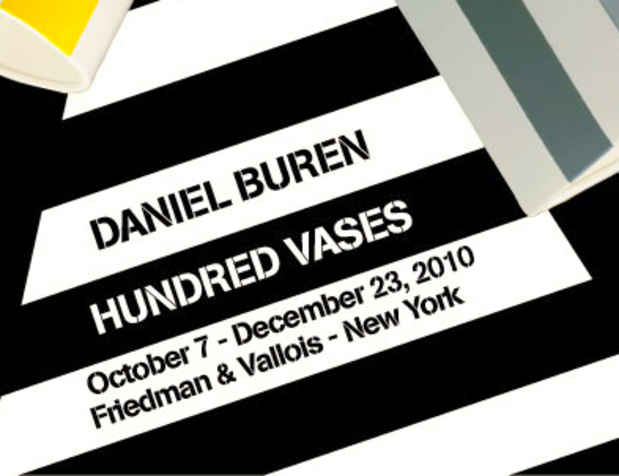 poster for Daniel Buren "Hundred Vases"