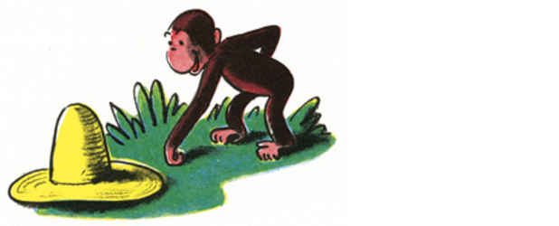 poster for Margret and H.A. Rey "Curious George Saves the Day"