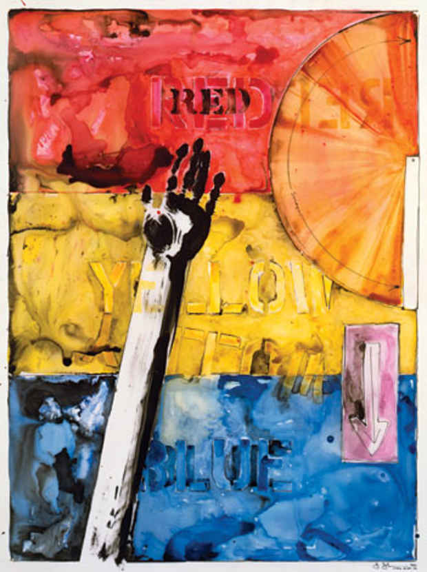 poster for Jasper Johns "Ink on Plastic"