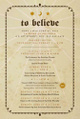 poster for "To Believe" Exhibition