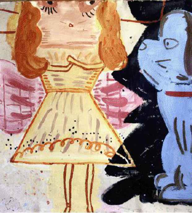 poster for Rose Wylie "What with What"