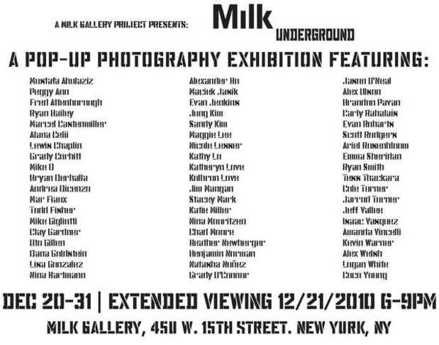 poster for "New Work From Emerging Artists" Exhibition