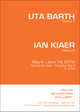 poster for Uta Barth & Ian Kiaer Exhibition