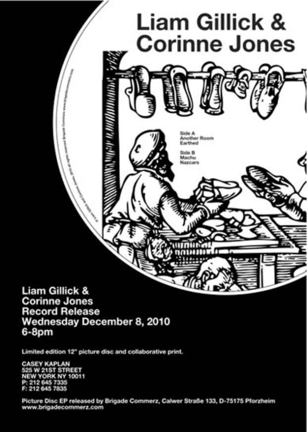 poster for Liam Gillick and Corinne Jones "Record Release"