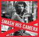 poster for "Smash His Camera: The Notorious Photographs of Ron Galella" Exhibition