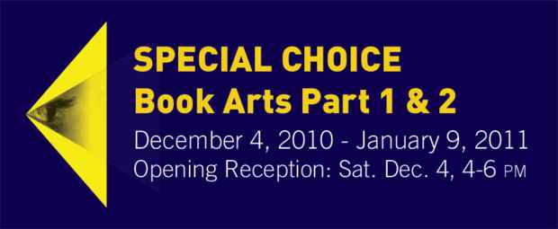 poster for "Special Choice Book Arts  Part 1 & 2" Exhibition
