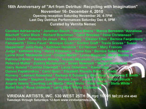 poster for "Art from Detritus: Recycling with Imagination" Exhibition
