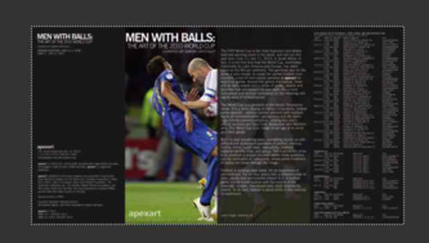 poster for "Men With Balls: The Art of the 2010 World Cup" Exhibition