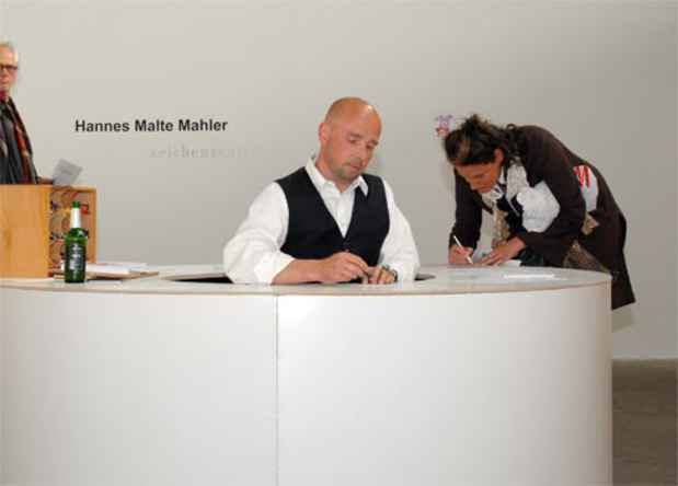 poster for Hannes Mahlte Mahler "Drawing Centrifuge" Performance