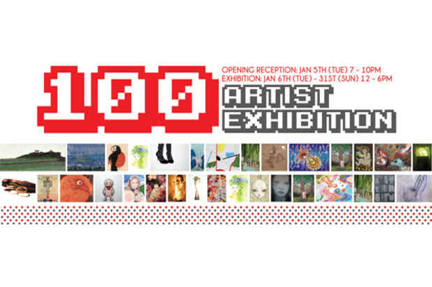 poster for "100 Artist" Exhibition