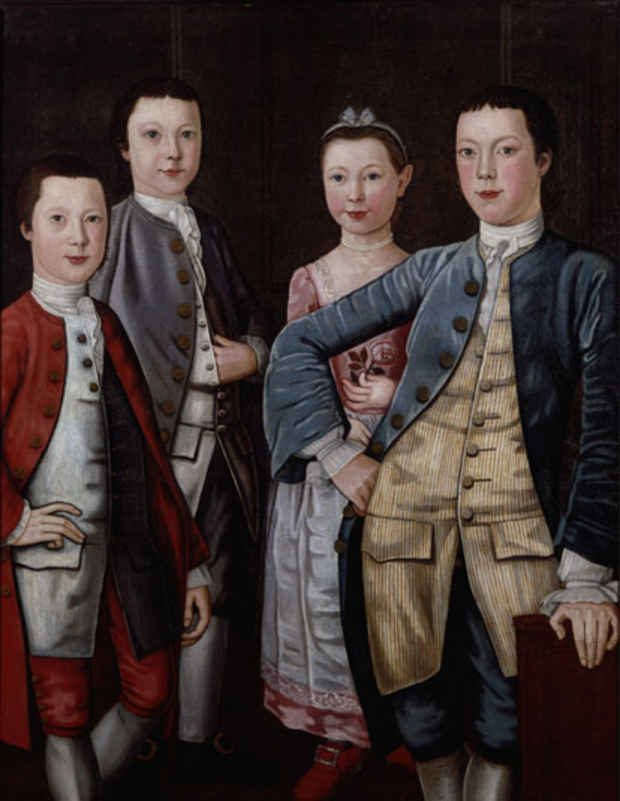 poster for "New York Painting Begins: Eighteenth-Century Portraits" Exhibition