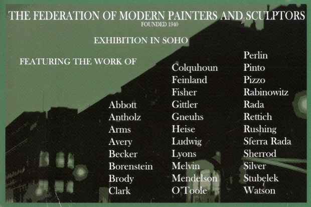 poster for "The Federation of Modern Painters and Sculptors" Exhibition