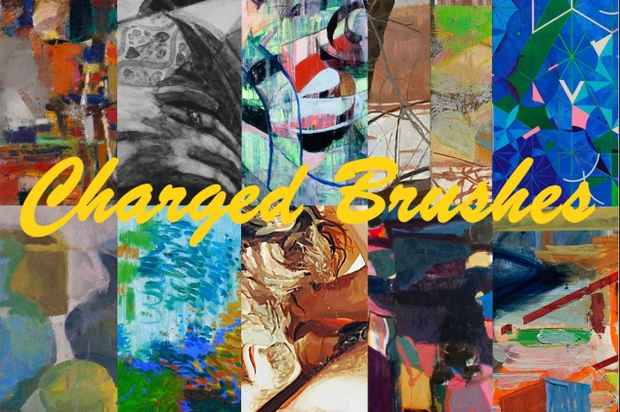poster for "Charged Brushes" Exhibition