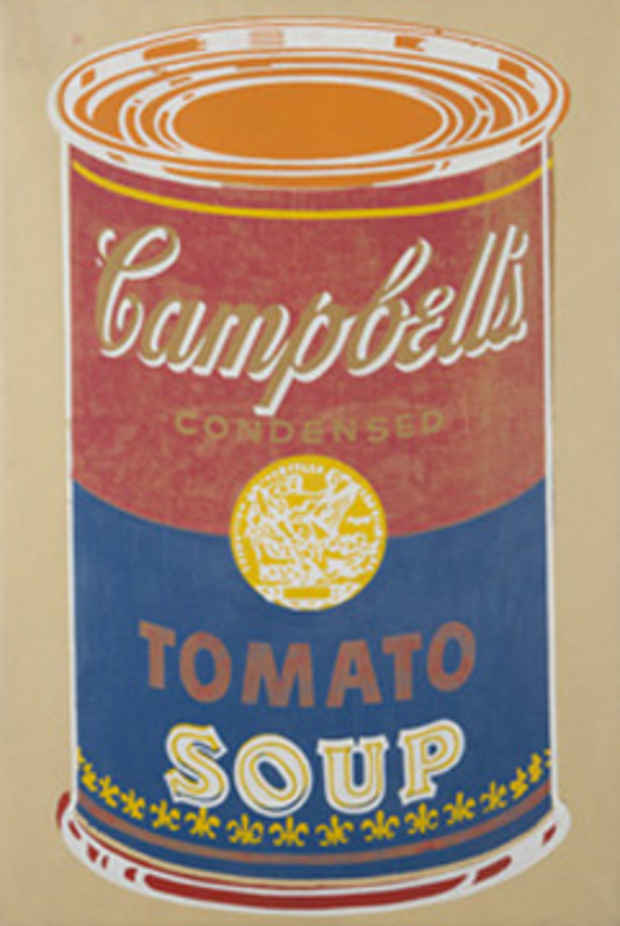 poster for Andy Warhol "Colored Campbells's Soup Cans"