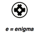 poster for "e = enigma" Exhibition