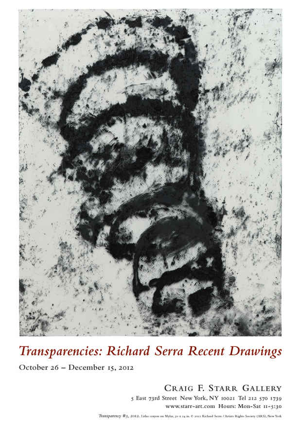 poster for Richard Serra "Transparencies"