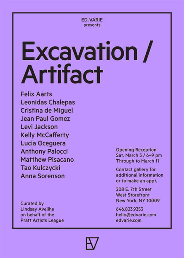 poster for "Excavation/Artifact" Exhibition