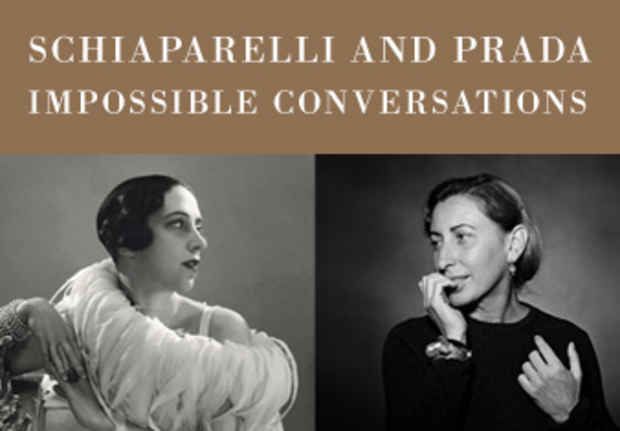 poster for "Schiaparelli and Prada: Impossible Conversations" Exhibition