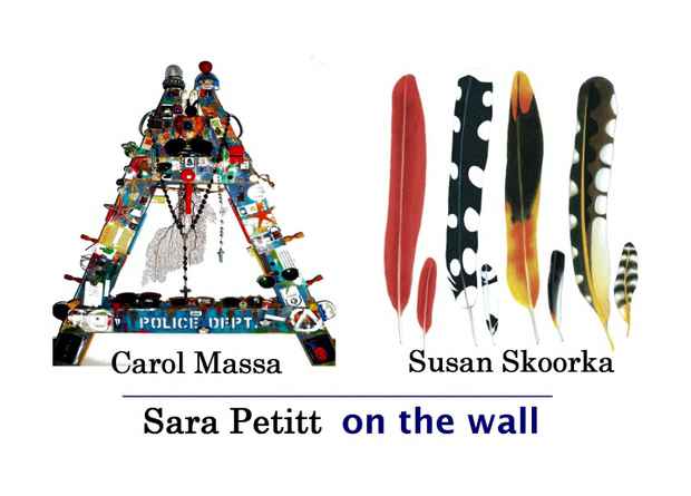 poster for Carol Massa “Mixed Bag”, Susan Skoorka “It’s What You See”, Sara Petitt “De Constructed Calendar”