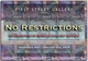 poster for “NO RESTRICTIONS” Exhibition