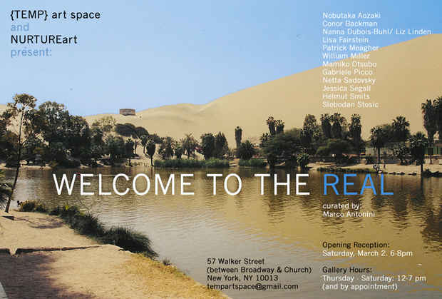 poster for "Welcome to the Real" Exhibition