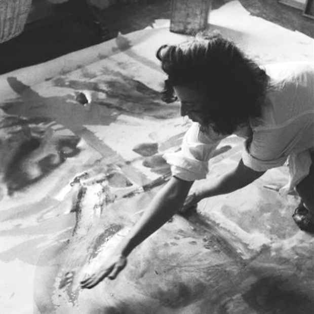 poster for Helen Frankenthaler "Painted on 21st Street: Helen Frankenthaler from 1950 to 1959"