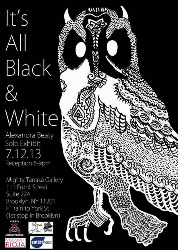 poster for Alexandra Beaty “It’s All Black & White”