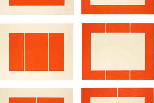 poster for “Group Show  Prints: Flavin, Judd, Sandback” Exhibition