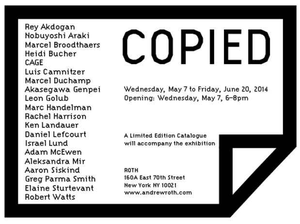 poster for “Copied” Exhibition