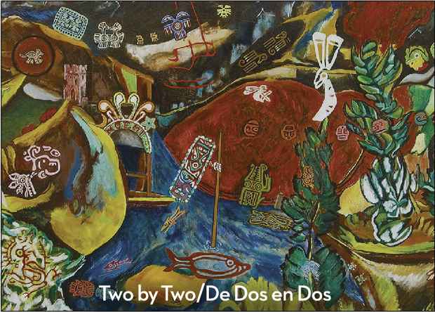 poster for “Two by Two/De Dos en Dos” Exhibition