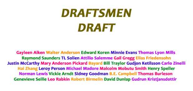 poster for “Draftsmen Draft” Exhibition