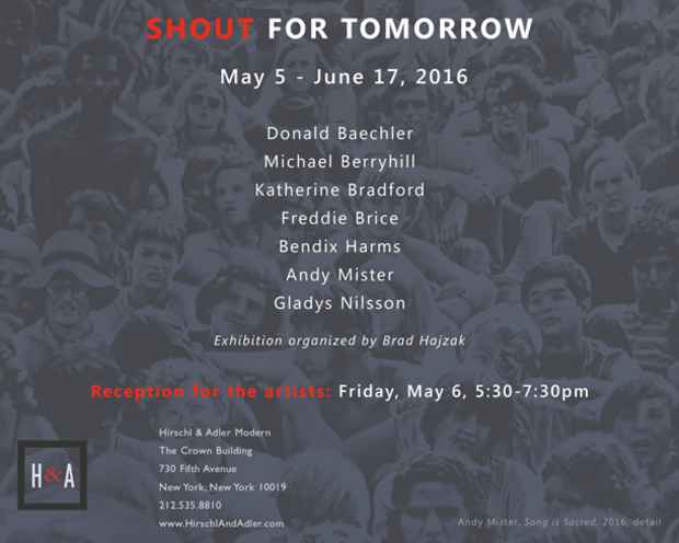 poster for “Shout for Tomorrow” Exhibition