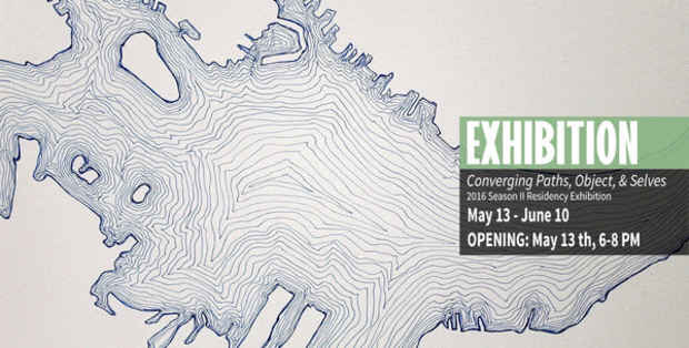 poster for “Converging Paths, Objects, & Selves” Exhibition