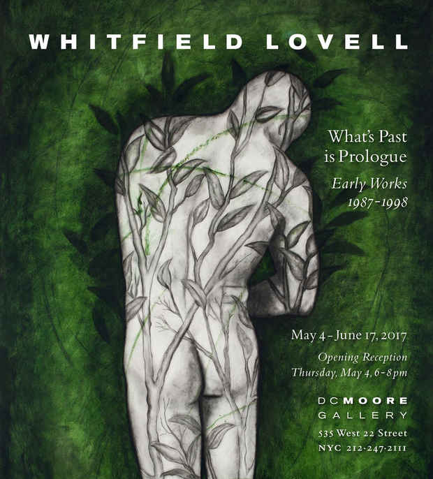 poster for Whitfield Lovell “What’s Past is Prologue, Early Works 1987-1998”