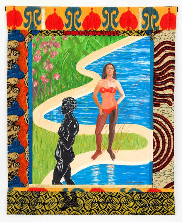 poster for Emma Amos “Black Bodies”