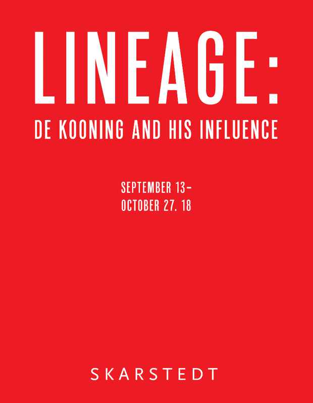 poster for “Lineage: De Kooning And His Influence” Exhibition