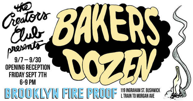 poster for “Baker’s Dozen” Exhibition