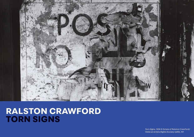 poster for Ralston Crawford “Torn Signs”