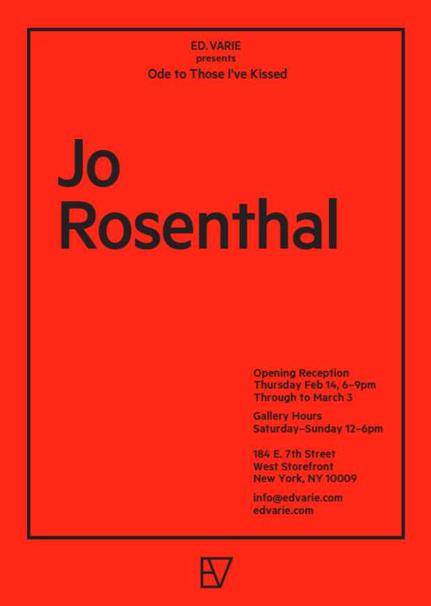 poster for Jo Rosenthal “Ode to Those I’ve Kissed”