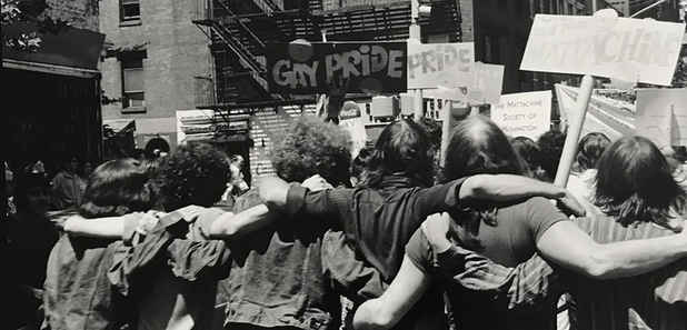 poster for Fred W. McDarrah “PRIDE Photographs of Stonewall and Beyond”