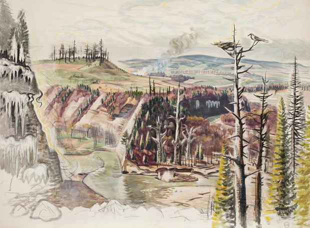 poster for Charles Burchfield “Solitude”